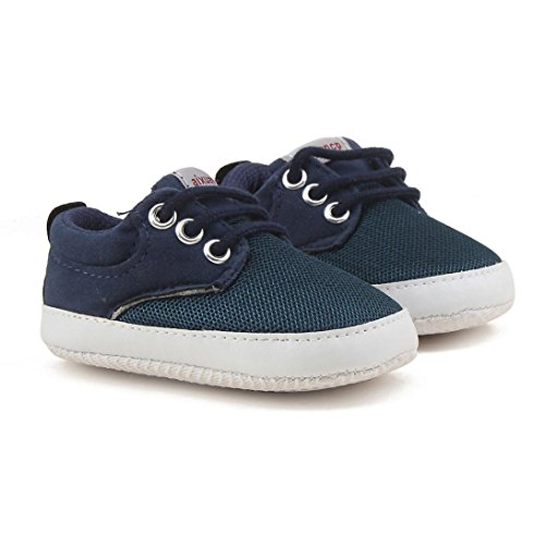 Zapatos de bebé, SHOBDW Zapatos de Unisex Bebé Niña Niño Primeros Pasos Soft-Soled Casual Soft Prewalker Zapatos (6M-12M, Azul)