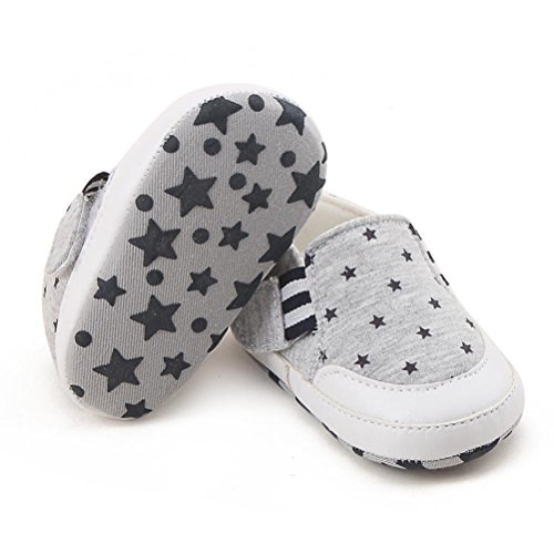 Zapatos de bebé SMARTLADY Zapatos del Antideslizante para Recién Nacido Niña Niño (0-6 Meses, Gris)