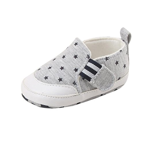 Zapatos de bebé SMARTLADY Zapatos del Antideslizante para Recién Nacido Niña Niño (0-6 Meses, Gris)