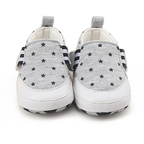 Zapatos de bebé SMARTLADY Zapatos del Antideslizante para Recién Nacido Niña Niño (0-6 Meses, Gris)