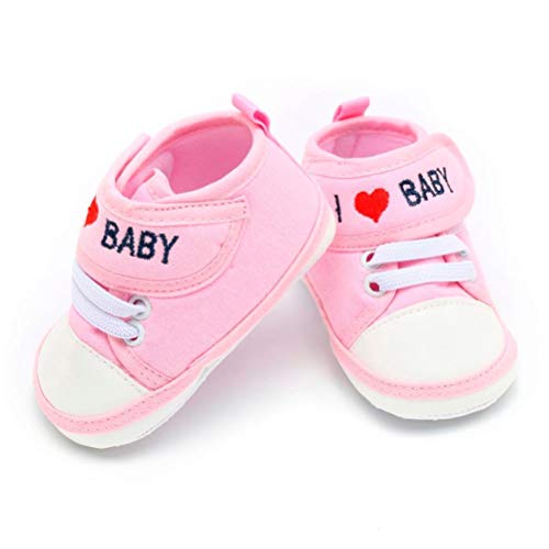 Zapatos de Primeros Pasos para Unisex Bebés Niñas Niños Otoño Invierno PAOLIAN Zapatillas Embroidered Amor Suela Blanda Bautizo Calzado Regalo para recién Nacidos Antideslizante