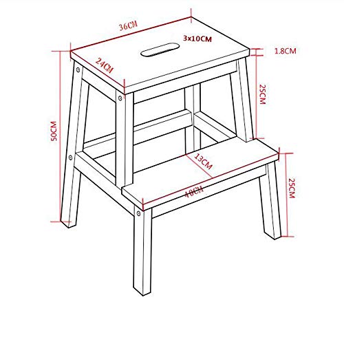 ZCFXGHH Súper Resistente Madera Reposapiés-13.77 Pulgadas De Alto Pueden Sostener 75 Kg, Lo Suficiente como para Adultos De Apoyo Y Lo Suficientemente Seguro para Los Niños,Blanco