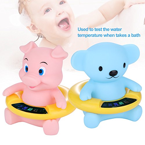 Zerodis Bebé Termómetro de Baño Infantil Animales Lindos Bañera Flotante Piscina Probador de Temperatura del Agua para Niños Recién Nacidos Niños(Pink Pig)