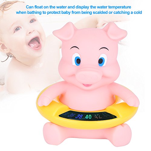 Zerodis Bebé Termómetro de Baño Infantil Animales Lindos Bañera Flotante Piscina Probador de Temperatura del Agua para Niños Recién Nacidos Niños(Pink Pig)