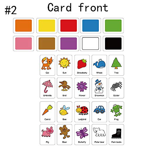 Zerodis Linda CogniciónPuzzle Tarjetas En caja de almacenamiento de metal, Números/Letras/Formas/Animales Juguetes de aprendizaje temprano para niños pequeños 0-6 años de edad regalo(#2)