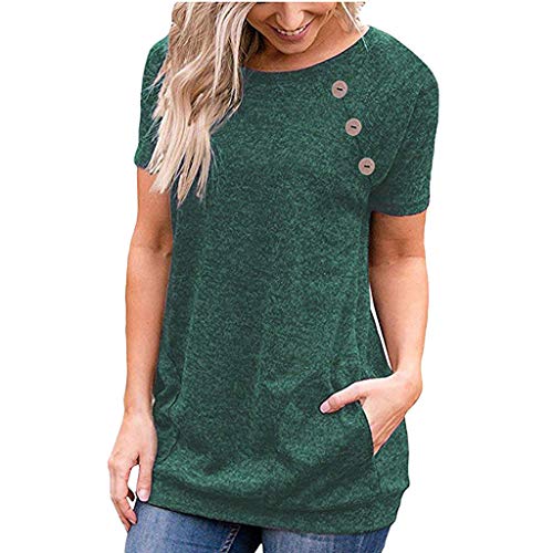 ZODOF Camisas Mujer, 2019 Blusas para Mujer Vaquera Sexy Gasa Tops Camisetas Mujer Manga Corta Sweatshirt T-Shirt