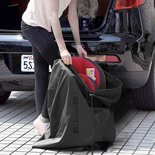 ZWOOS Bolsa de Cochecito de Viaje, Transporte Cochecito Bebé Bolsa Impermeable, Almacenamiento para Avión(Negro)