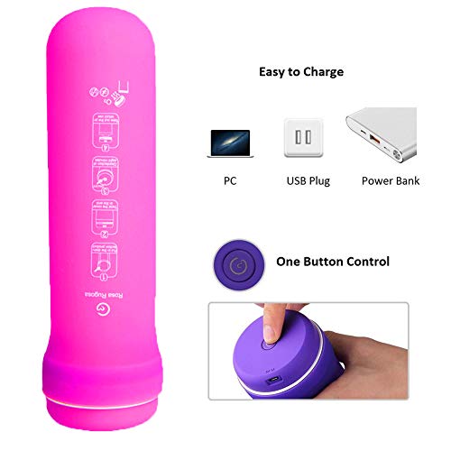 ZYJFP Esterilizador UV Portátil, USB Plegable Silicona Copa Esterilizador Menstrual para Productos Adultos/Maquillaje/Herramientas De Manicura,Pink