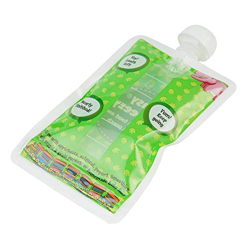 10 Bolsa de Comida para Bebé, 170ml - Recipiente Reutilizable a Prueba de Derrames - Adecuado para Bebés y Niños de Todas las Edades - Destete, Conservar y Almacenar Alimentos, Bebidas