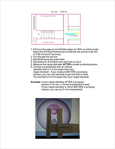 21mm De una sola pieza copa con válvula y membrana para extracores de leche Medela, Reemplace Medela 21 mm Personal Fit mama Escudo y conector; Hecho por Maymom