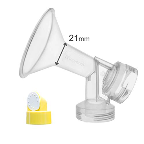 21mm De una sola pieza copa con válvula y membrana para extracores de leche Medela, Reemplace Medela 21 mm Personal Fit mama Escudo y conector; Hecho por Maymom