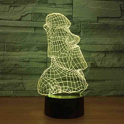 3D Sleep Night Light Desk Lamp Phone App 7 y 16M Color Bluetooth LED man ling ing Tienda familiar Ambiente romántico niños amigos regalos de vacaciones