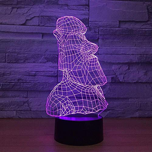 3D Sleep Night Light Desk Lamp Phone App 7 y 16M Color Bluetooth LED man ling ing Tienda familiar Ambiente romántico niños amigos regalos de vacaciones