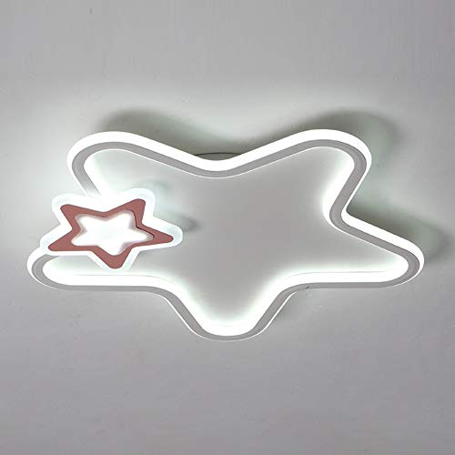 40W LED Lámpara de Techo Plafón Infantil Luz Blanco Estrella Cuarto de Niños Atenuable Con Mando a Distancia Iluminación Interior Decoracion Dormitorio Corredor Estudio Ø50*5.5CM