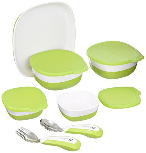 4moms – Set de cubiertos y platos magnéticos para trona 4moms