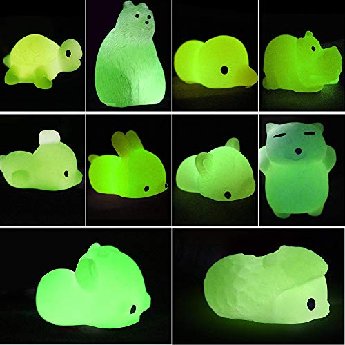 ACHICOO 50 Piezas de Mochi Fluorescente Juguete Suave Squeeze Juguetes niños Adultos Anti estrés Juguete decoración Regalo Divertido para niños