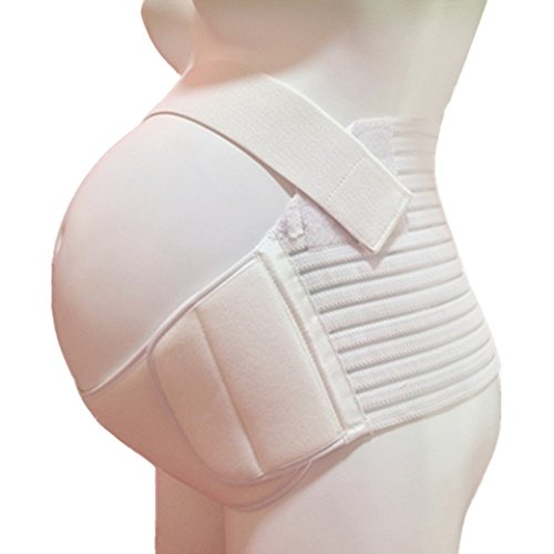 Aivtalk Transpirable Faja de Embarazo Apoyo Lumbar Abdominal para Mujer Embarazada Talla M - Blanco