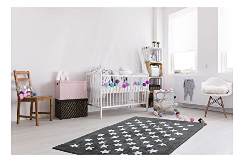 Alfombra niños habitación Carpet Juventud Design Cameroon - Mora Rug Estrellas Modello acrílico 120 cm x 170 cm Beige/Decoraciones Barata Online Comprar