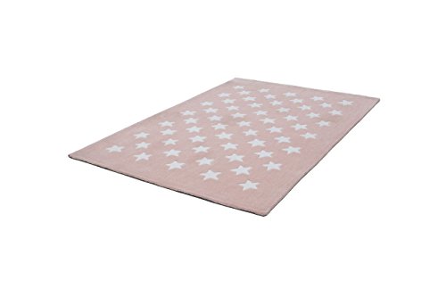 Alfombra niños habitación Carpet Juventud Design Cameroon - Mora Rug Estrellas Modello acrílico 120 cm x 170 cm Rosa/Decoraciones Online Comprar