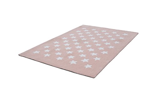 Alfombra niños habitación Carpet Juventud Design Cameroon - Mora Rug Estrellas Modello acrílico 120 cm x 170 cm Rosa/Decoraciones Online Comprar