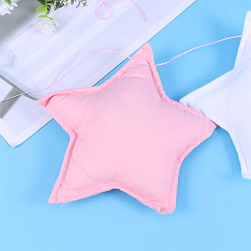 Amosfun - Guirnalda de Estrellas de algodón para Colgar banderines, decoración para habitación de bebé, Dormitorio o decoración de Cuna