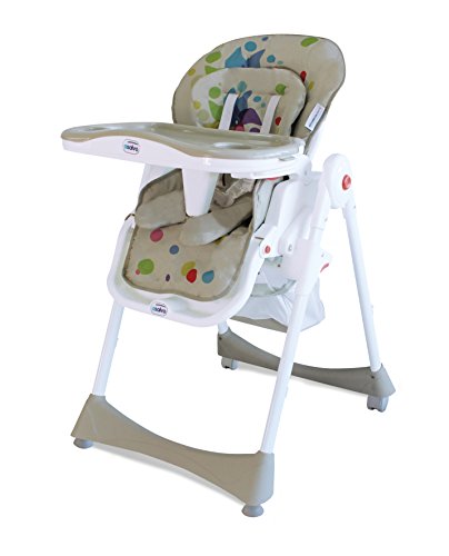 Asalvo Elegant - Trona 3 en 1 plegable para bebés, diseño molinillo, color beige