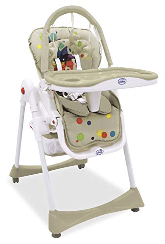 Asalvo Elegant - Trona 3 en 1 plegable para bebés, diseño molinillo, color beige