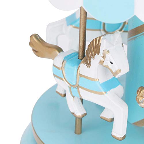 AUNMAS Carrusel Caja de música Juguete para niños Merry-Go-Round Caja de música para Navidad Boda Regalo de cumpleaños Regalo de niña Decoración para el hogar (2#)