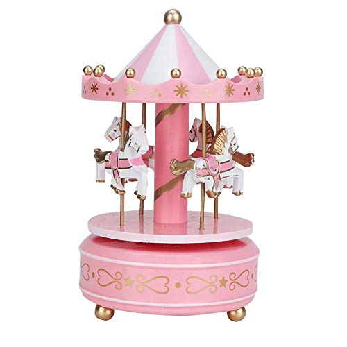 AUNMAS Merry-Go-Round Music Box Carrusel Caja Musical para Navidad Boda Regalo de Cumpleaños Tienda de Exhibición Artesanía Decoración del Hogar (1#)