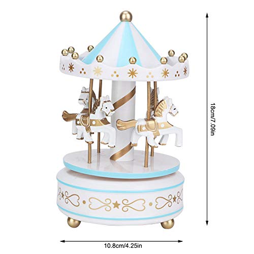 AUNMAS Merry-Go-Round Music Box Carrusel Caja Musical para Navidad Boda Regalo de Cumpleaños Tienda de Exhibición Artesanía Decoración del Hogar (2#)