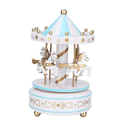 AUNMAS Merry-Go-Round Music Box Carrusel Caja Musical para Navidad Boda Regalo de Cumpleaños Tienda de Exhibición Artesanía Decoración del Hogar (2#)