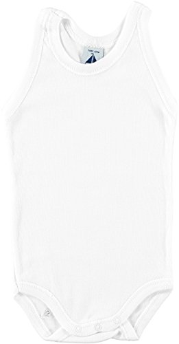 BABIDU 1125 Body Tirante Sport Liso 1x1 Ropa de Bautizo, Blanco (Blanco 1), 92 (Tamaño del Fabricante:24) Unisex bebé