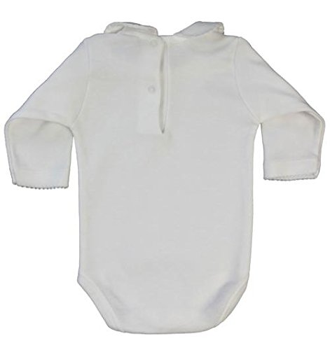 BABIDU Body Cuello Algodon, Blanco, 18 Meses Bebe-Unisex