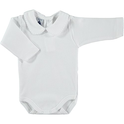 BABIDU Body Cuello Algodon, Blanco, 18 Meses Bebe-Unisex