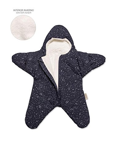 Baby Bites ORIGINAL - Saco estrella AZUL MARINO, estampado CONSTELACIONES - Modelo INVIERNO