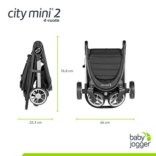 Baby Jogger City Mini 2 de 4 Ruedas Capri. Silla de paseo desde nacimiento hasta 22kg. Color turquesa