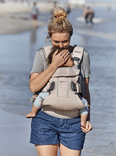 BABYBJÖRN Mochila Porta Bebé One Air, 3D Mesh, Rosa Perla