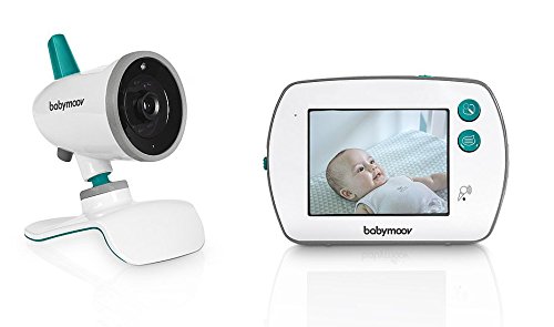 Babymoov YOO Feel Vigilabebé con Cámara - Pantalla LCD Táctil de 3.5" - Visión Nocturna - Lamparita y Nanas - Alcance 250 m - Seguridad Bebe