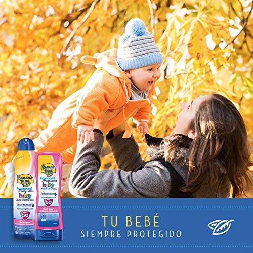 Banana Boat Bebé – Bruma Solar para Bebés con Protección Muy Alta SPF 50 220ml + Loción Solar Protectora para Bebés con Protección Muy Alta SPF 50 180ml + Gel After Sun con Aloe Vera – Pack de 3