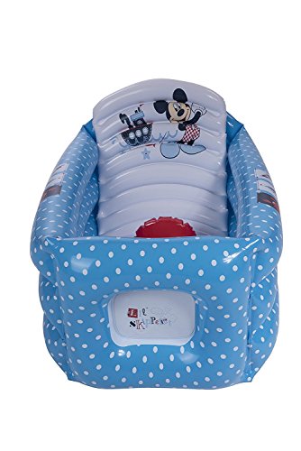 Bañera Hinchable Mickey- Plastimyr + Regalo de un pack con dos baberos (azul)