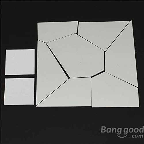 Bargain World 7pcs 20cm geometrÃ­a diy espejo pared etiqueta engomada desprendible del patrÃ³n decal mural arte decoraciÃ³n del hogar