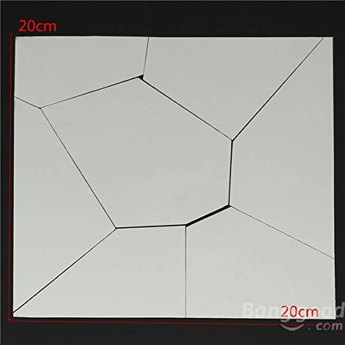 Bargain World 7pcs 20cm geometrÃ­a diy espejo pared etiqueta engomada desprendible del patrÃ³n decal mural arte decoraciÃ³n del hogar