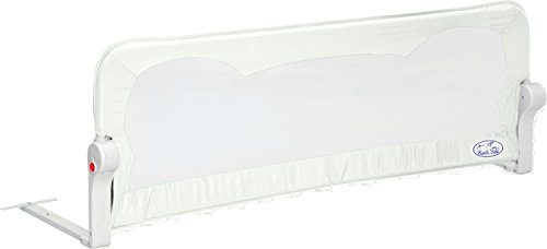 Barrera de cama para bebé, 180 cm. Modelo en blanco. Barrera de seguridad.