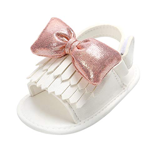 BBmoda Zapatos Bebe Niña Verano Primeros Pasos para Recién Nacido 0 3 6 9 12 18 Meses Sandalias de Suela Dura de Goma con Arco