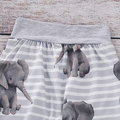 BBSMLIN Ropa Bebe Niño Otoño Invierno 0 a 3 6 9 12 18 Meses Recien Nacido Sudadera con Capucha de Manga Larga con Estampado de Elefante + Pantalón