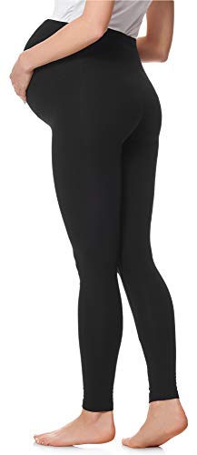 Be Mammy Leggins Premamá Embarazo Ropa Deporte BE20-230 (Negro, 3XL)