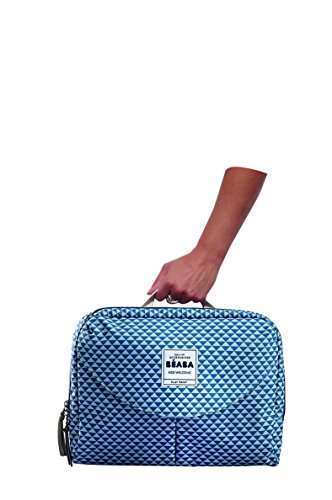 Béaba - Bolso cambiador Genève 2 Play Print, Color Azul/gris