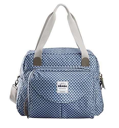 Béaba - Bolso cambiador Genève 2 Play Print, Color Azul/gris