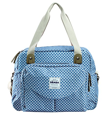 Béaba - Bolso cambiador Genève 2 Play Print, Color Azul/gris