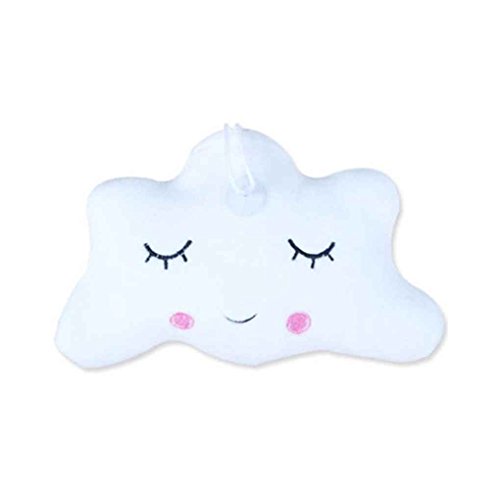 Beaums Forma de señora Girls Mujeres estrella de la luna nube Emoticon felpa corta almohadilla de tiro de la siesta almohada colgante lindo muñecas